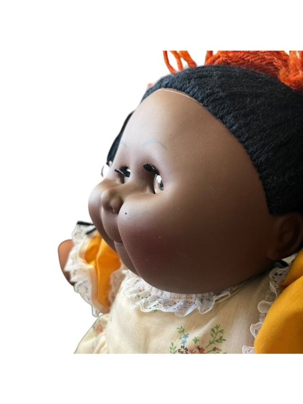 African American Little Girl Handmade Soft Sculpture Doll - Picture 6 of 7
